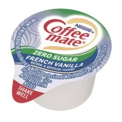 Coffee mate Liquid Coffee Creamer, Sugar Free French Vanilla, 0.38 oz Mini Cups, 50/Box