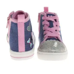 Minnie Mouse Shoes Girl Sneakers - High Top Casual Canvas Characters Slip on Kids Shoes (toddler/little kid sizes 6-12)