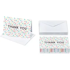 24ct Thank You Cards Confetti - Spritz&trade;: Multicolored Typography Greeting Cards Pack for All Occasions, 3.5"x5"