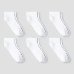 Toddler Athletic 6pk Low Cut Socks - Cat & Jack&trade; White