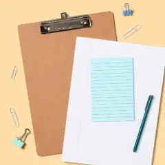 Composite Clipboard Brown - up&up&trade;: MDF Paper Clipboards, Desk Organizer, 12.52" x 8.976", Light Off-White