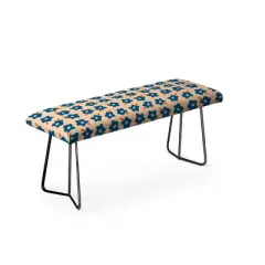 Maritza Lisa Wonky Blue Spring Flowers Bench Blue - Deny Designs