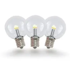 Novelty Lights Glass G30 Globe Hanging LED String Light Replacement Bulbs E12 Candelabra Base