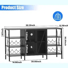 Multi-Functional Wine Rack - Space-Saving Bottle Storage, Ideal for Home Bar Kitchen Dining Area Decor & Organization