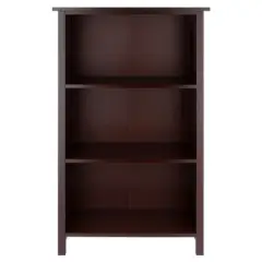 42.99" 4 Tier Milan Storage Shelf or Bookshelf Medium Walnut - Winsome