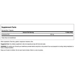 Swanson CoQ10 - Helps Promote Heart Health, Energy Support, & Aids Overall Cardiovascular System Health (100 Capsules, 120mg Each)