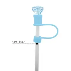 Unique Bargains Gemstone Straw Cover Cap 4 Pcs
