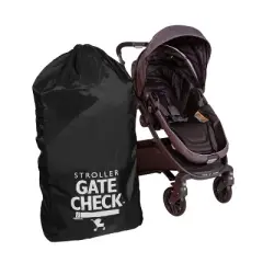 J.L. Childress Gate Check Bag for Single & Double Strollers, Black, Height 46"