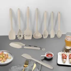 Itopfox Kitchen Utensil Set - 11-Piece Colorful Silicone Cooking Tools with Spatula, Spoon, Tongs, Whisk & More - Heat Resistant & Dishwasher Safe