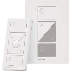 Lutron Cas&eacute;ta Wireless Single-Pole/3-Way Smart Lighting Lamp Dimmer and Remote Kit | P-PKG1P-WH | White