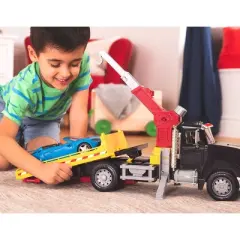 DRIVEN &ndash; Large Toy Truck with Car and Crane Arm &ndash; Tow Truck