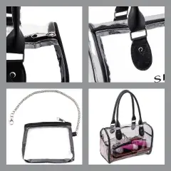 SHANY Clear Waterproof Carryall Stadium Handbag