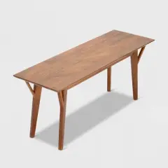 Stratford Mid-Century Entryway Bench Walnut Brown - Finch