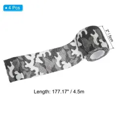 Unique Bargains Self-Adhesive Non-Woven Waterproof Durable Camo Tape Desert 4 Rolls