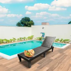 Sorbus Outdoor Chaise Lounge Chair - for Poolside Tanning, Sunbathing, or Relaxing - Adjustable Patio Chair for Pool, Deck, or Beach