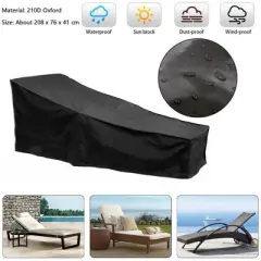 Topteng Waterproof Outdoor Patio Chaise Lounge Cover