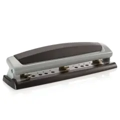 Swingline Precision Pro Punch: Metal 3-Hole Puncher for Binder, Non-Powered Desk Tool, Black, 1 Year Warranty