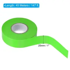 Unique Bargains PVC Non-Adhesive Flagging Tapes for Trail Outdoor 2 Pcs Green 1" x 147 ft