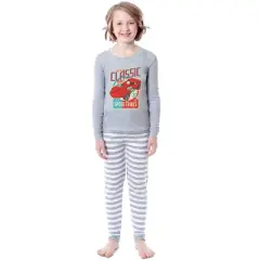 Hot Wheels Boys' Classic Speed Trials Car Child 2 Piece Sleep Pajama Set Grey
