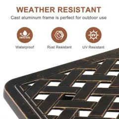 Karl Home |Square Aluminum Outdoor Side Table