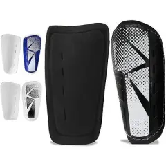 Vizari Vector Slip-in Soccer Shinguards with Low Profile PP Deflecting Shell | Excellent Practice Soccer Shinguard Guards for Teens, Adults and Big Kids - Versatile Sizing, Sleeve Not Included