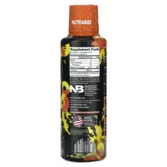 NutraBio LeanShots L-Carnitine 3000, Peach Rings, 16 fl oz (473 ml)