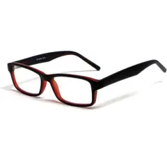 Soho 1015 Designer Blue Light Blocking Glasses Black-Wine Unisex Rectangle 51mm