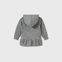 Toddler Girls' Mickey and Minnie Mouse Hooded Pullover Sweatshirt - Heather Gray