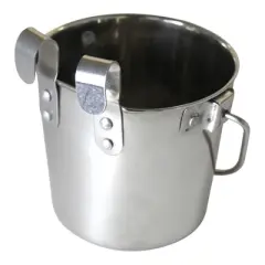 Pail Stainless Steel w/ Rivets Flat Sided Hook-On 2 qt