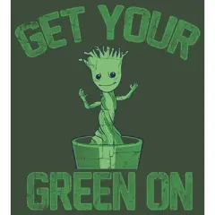 Junior's Marvel Groot St. Patrick's Day Get Your Green On Festival Muscle Tee