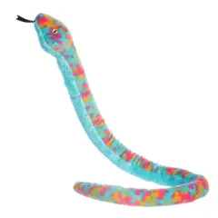Aurora X-Large Colorful Tie Dye Snake Playful Stuffed Animal Blue 50"