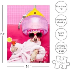 Aquarius Puzzles Dog Spa 500 Piece Jigsaw Puzzle