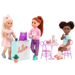 Glitter Girls Sweet Shop Terrace Table & Chairs Furniture Accessory Set for 14" Dolls