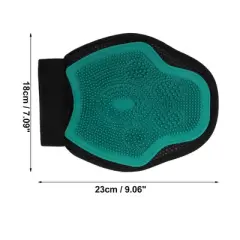 Unique Bargains Double-Sided Pet Grooming Gloves Green 1 Pc