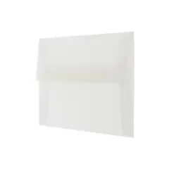 JAM Paper A6 Translucent Vellum Invitation Envelopes 4.75 x 6.5 Clear 25/Pack (13756)