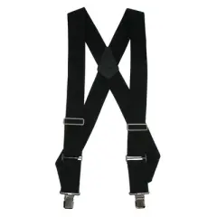 CTM Men's Elastic Basic Trucker Side Clip Suspender