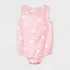 Baby Girls' Ghost Gauze Sleeveless Romper - Cat & Jack&trade; Light Pink