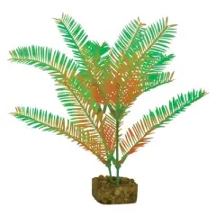 GloFish Green and Orange Medium Fluorescent Under Blue LED Light Decor Aquarium Plant