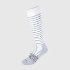 Hanes Women's Absolute Wellness 2pk Over-the-Calf Socks, Mild Graduated Compression - Gray/Black 5-9: Cotton Blend, Cushioned Sole, Seamless Toe