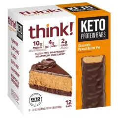 think! High Protein Keto Peanut Butter Bars - 12Pk