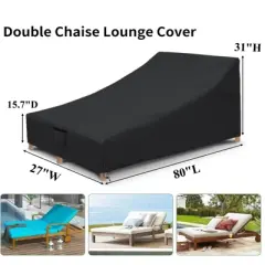 Akefit Chaise Lounge Cover Waterproof Outdoor Protection for Patio Recliner Chairs