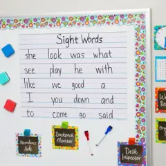 Bright Creations 2 Sheets of Magnetic Lined Handwriting Paper for Whiteboard, Dry Erase Sentence Strips for Classroom, 22 x 17 In