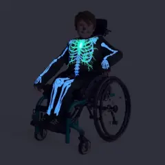 Light Up Glows under Blacklight Electric Bones Skeleton Adaptive Kids' Costume - Hyde and EEK! Boutique&trade;