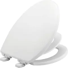 Mayfair by Bemis Little2Big Never Loosens Elongated Plastic Children's Potty Training Toilet Seat with Slow Close Hinge - White