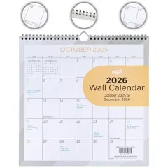 See It Bigger 15 Month Monthly Undated Wall Calendar 12"x12"