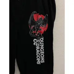 Dungeons & Dragons Game Dragons Attack Mens Black Sleep Pajama Pants
