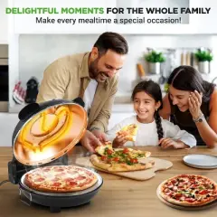 NutriChef  Countertop Electric Pizza Maker with Dual Temperature Controls