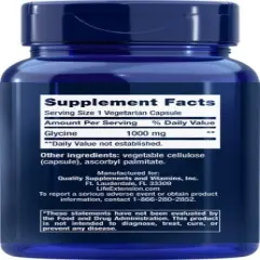Glycine 1000 mg by Life Extension  -  100 VegCap