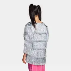 Adult Halloween Humor Costume Disco Jacket - Hyde and EEK! Boutique&trade; Metallic Silver One Size Fits Most