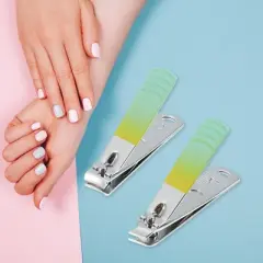 Unique Bargains Stainless Steel Manicure Nail Clippers Pedicure Tools Gradient 7 in 1 Set